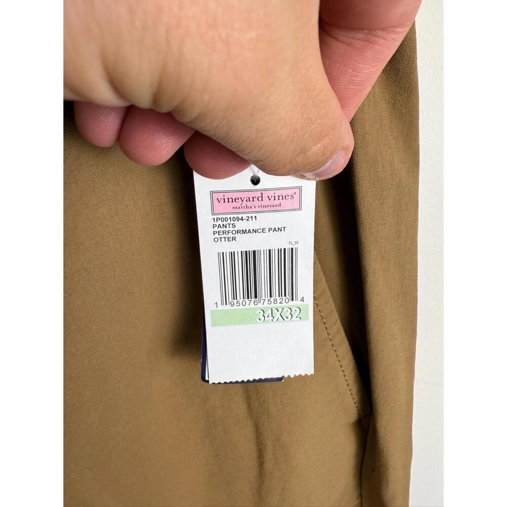NWT* Vineyard Vines OTG On The Go Breaker Pants Men's 34X32 Khaki Rust - Picture 2 of 4